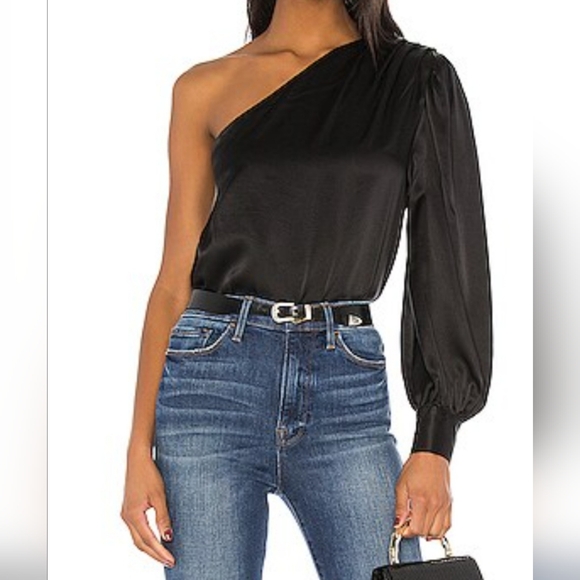 Zara Tops - Zara Elegant Black One-Shoulder Blouse